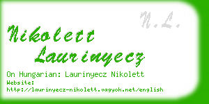 nikolett laurinyecz business card